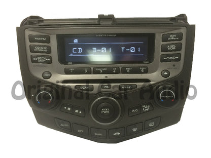 2004 - 2007 Honda Accord OEM 7BK2 6 CD Radio Dual Zone Climate Control Bezel FACEPLATE ONLY