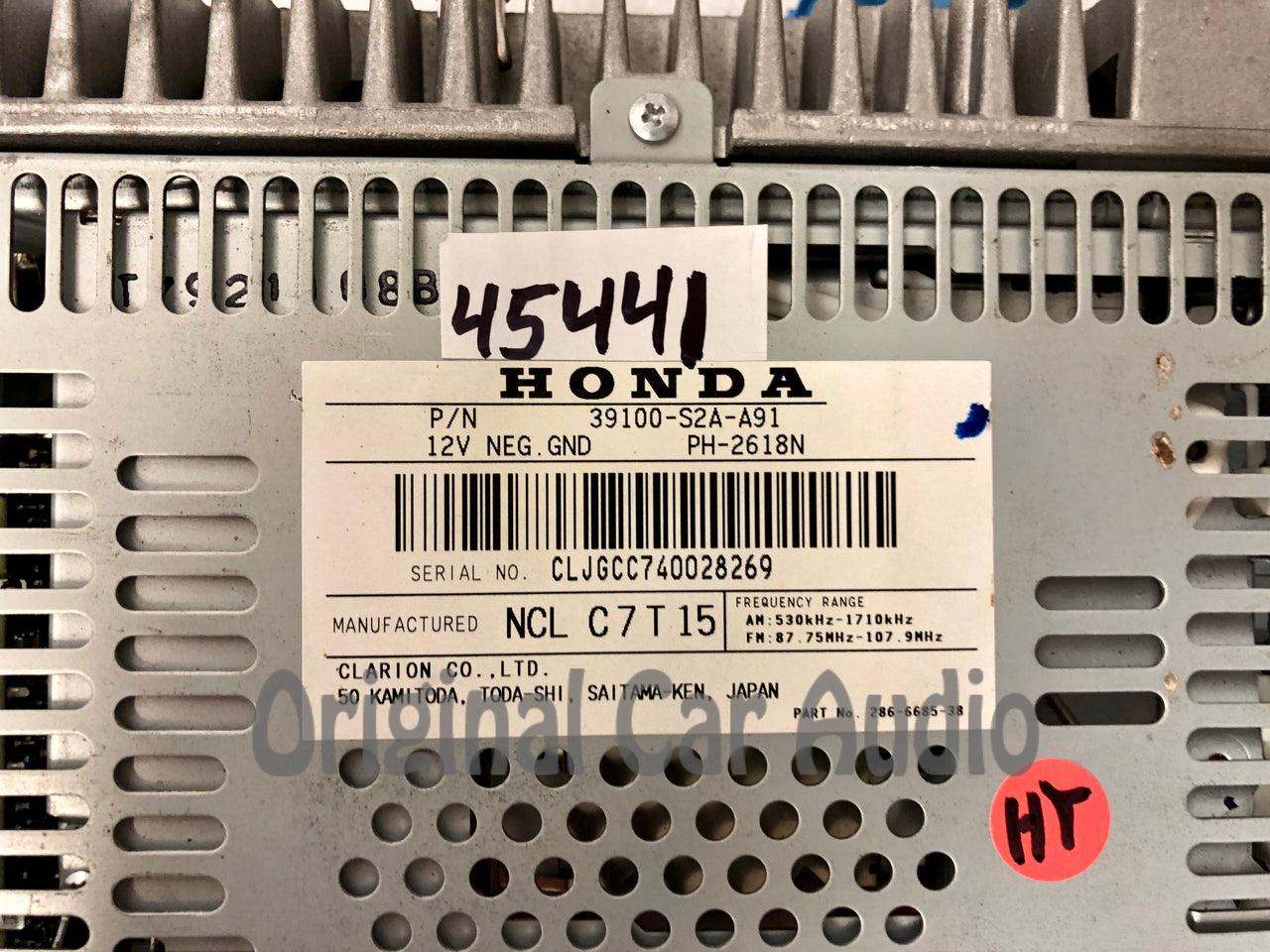 2004 - 2009 Honda S2000 OEM AM FM Single CD Radio Receiver 4XJ4