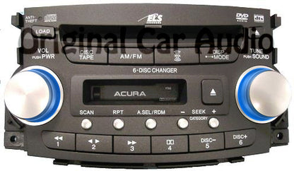 2004 - 2006 ACURA TL Radio 6 Disc CD Changer DVD Cassette 1TB2