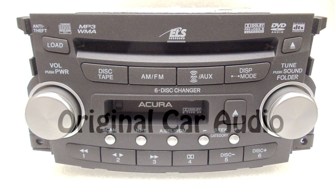 2007 2008 Acura TL Radio Tape MP3 AUX DVD & 6 CD Player 1TB4