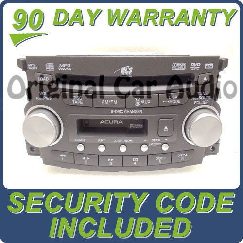 2007 2008 Acura TL Radio Tape MP3 AUX DVD & 6 CD Player 1TB4