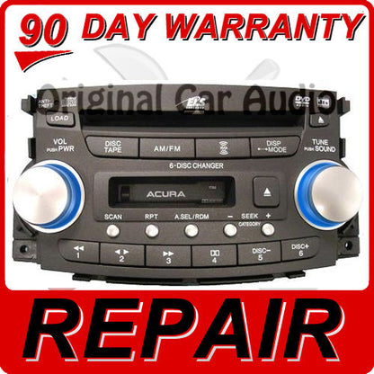 REPAIR 04 05 06 07 08 ACURA TL 6 Disc Changer CD DVD Player   1TB0, 1TB1, 1TB2, 1TB3, 1TB4, 1TB6, 1SB0, 1SB1, 1SB2, 1SB3 2004 2005 2006 2007 2008