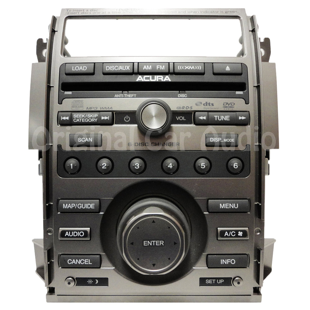 Acura XM navigation radio 6 disc CD changer DVD MP3 4XLA
