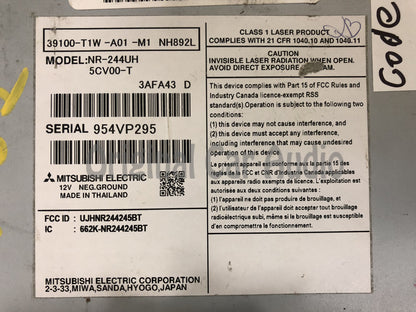 2015 - 2016 Honda CRV OEM Touch Screen Bluetooth Non-Navigation AM FM XM Radio 9XN2