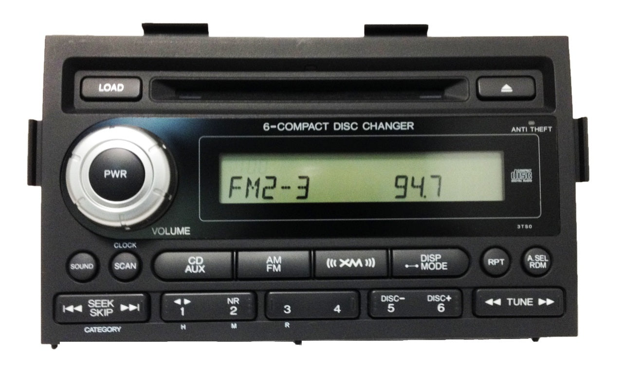 2006 2007 2008 Honda Ridgeline XM Radio and 6 CD Changer BLACK 3TS0