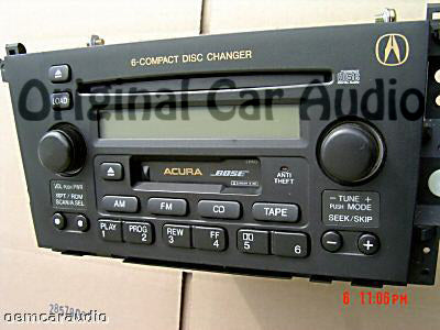 Acura CL Radio Tape and 6 Disc CD Changer 39101-S3M-A110-M1, 39101-S3M-A130-M1 01 02 03 2001 2002 2003