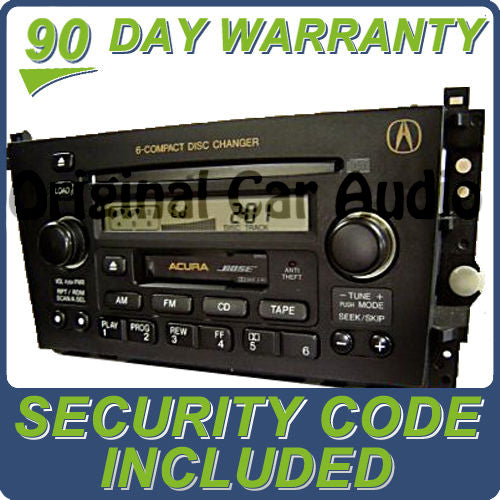 Acura CL Radio Tape and 6 Disc CD Changer 39101-S3M-A110-M1, 39101-S3M-A130-M1 01 02 03 2001 2002 2003