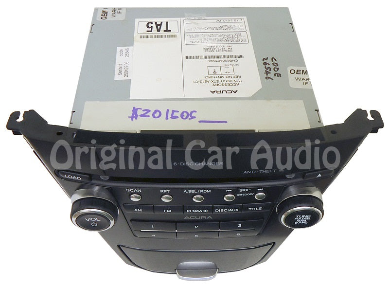 2010-2013 Acura MDX radio 6 CD changer MP3 satellite 2BF1