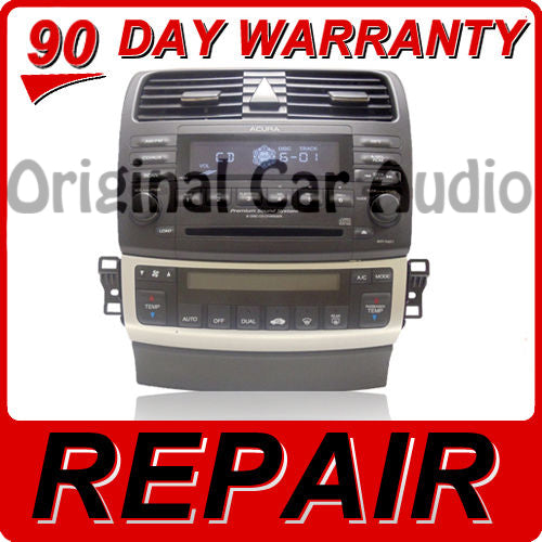 REPAIR YOUR ACURA TSX Radio Stereo Receiver 6 Disc Changer CD Player 2004 2005 2006 2007 2008