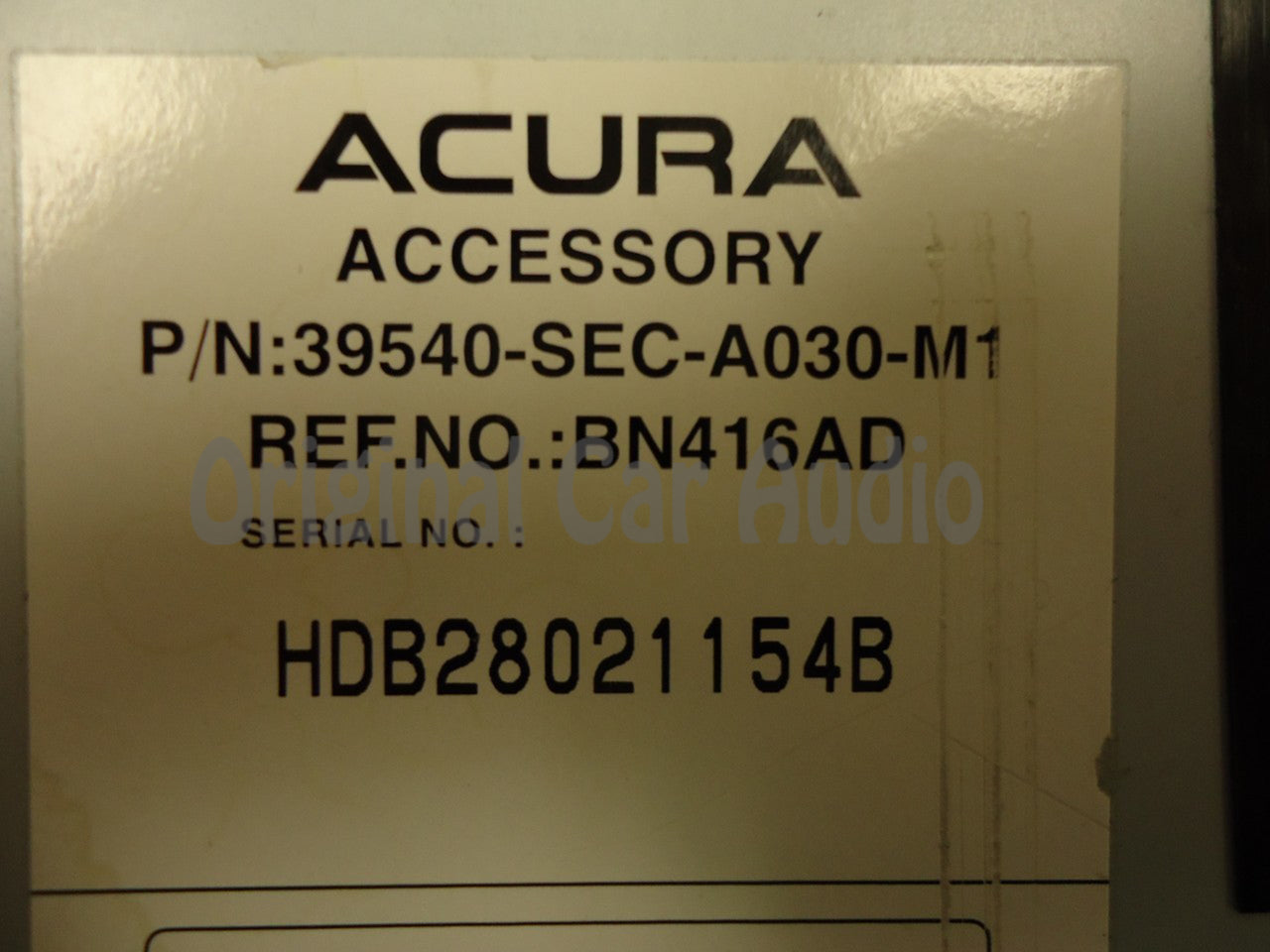 ACURA TSX Navigation GPS System DVD Rom Drive 39540-SEC-A030 2006 2007 2008