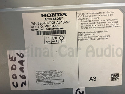 Refurbished 2014 - 2015 Honda Odyssey Touch Screen Aux CD Radio RSE Rear Seat Entertainment