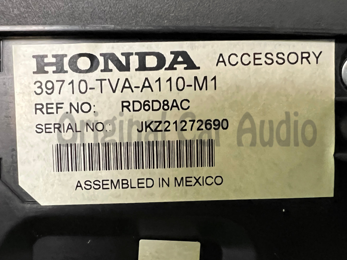 2018-2022 Honda Accord OEM 8" Media Non-Navigation Display Screen