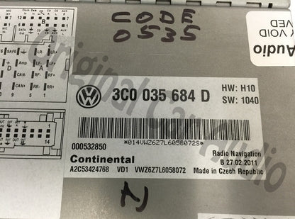 2010 - 2014 Volkswagen OEM Radio AM FM Navigation GPS Bluetooth DVD CD MP3 Player Premium 8