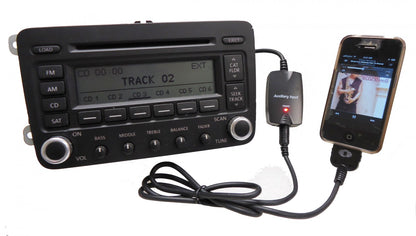 VW Volkswagen 12-pin iPod iPhone Adapter MP3 Auxiliary Harness Input Interface for Radio CD Player 2002 2003 2004 2005 2006 2007 2008 2009 2010 2011 2012