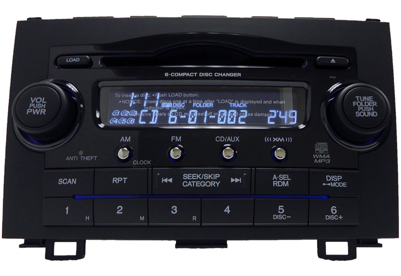 NEW HONDA CRV CR-V Radio 6 Disc CD Changer XM MP3 2007 2008 2009 2010