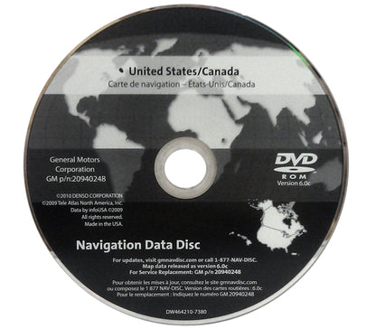 GM GMC Yukon Chevy AVALANCHE SUBURBAN GPS Navigation DVD Disc 20940248