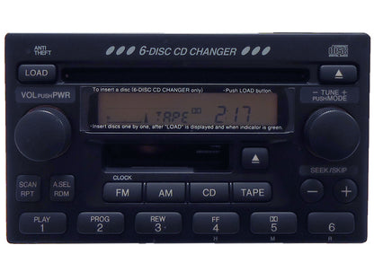 NEW Honda Accord CR-V Prelude Odyssey S2000 Radio, Tape and 6 CD Changer 1999 2000 2001 2002 2003 2004 2005 2006