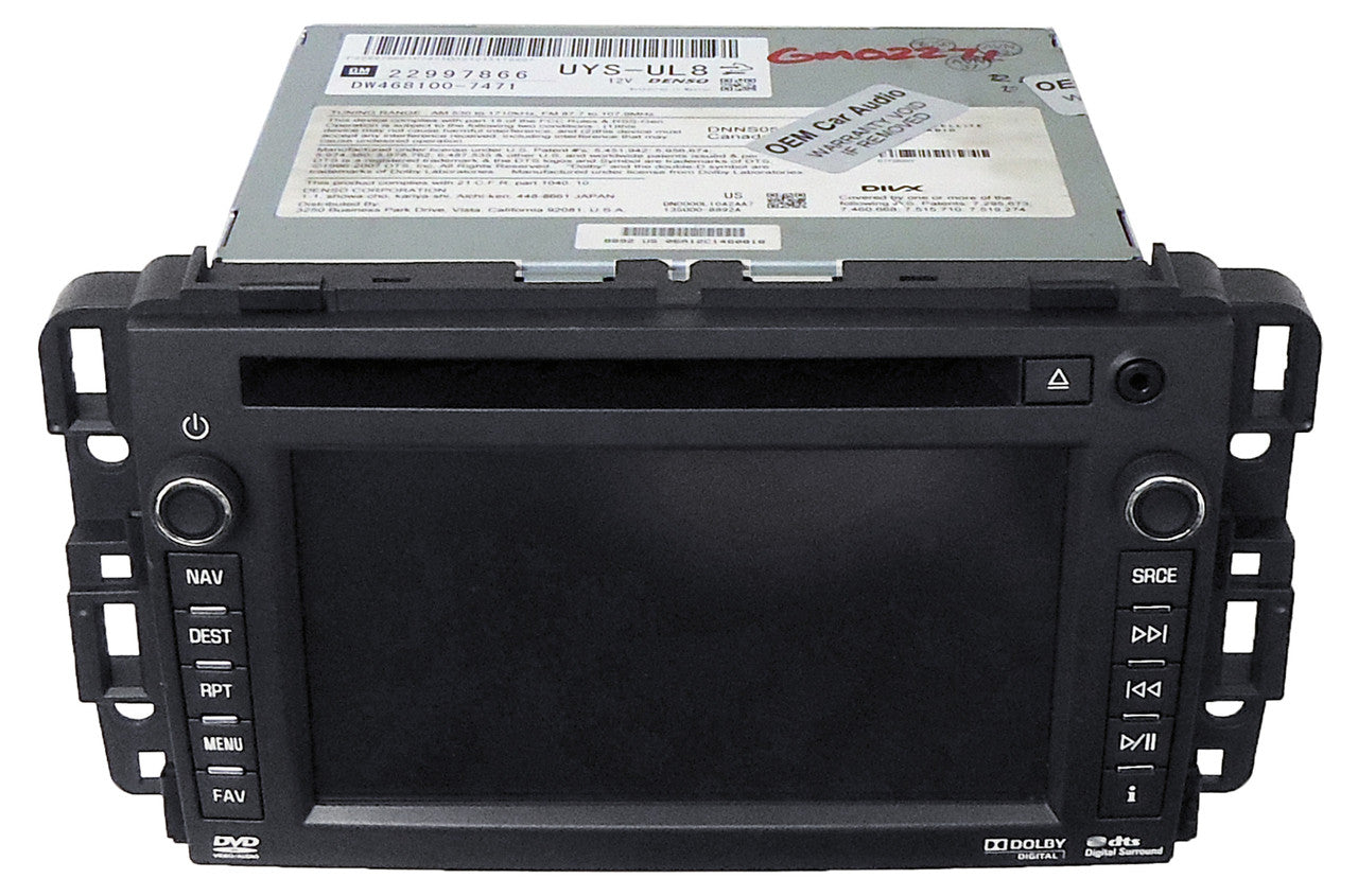 UNLOCKED 2012 2013 Chevy GMC OEM Navigation GPS XM Radio Bluetooth USB DVD AUX Stereo AM FM SAT - DIGITAL