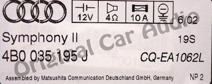 Audi AllRoad A6 S6 Radio Tape 6 CD Player Bose