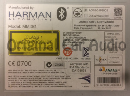 2013 - 2015 Audi Q7 OEM Premium Bang and Olufsen Premium Sound Multimedia MMI Receiver