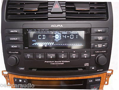 2004 2005 Acura TSX OEM Premium Sound Radio AUX & 6 Disc Changer CD Player 7EB0 FACEPLATE ONLY