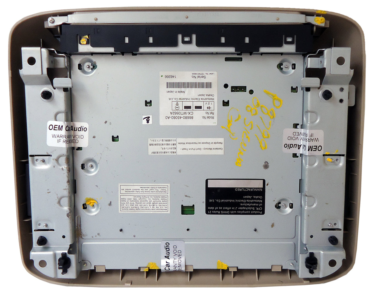 TOYOTA Sienna Overhead DVD Player Tan 06 07 08 09 10