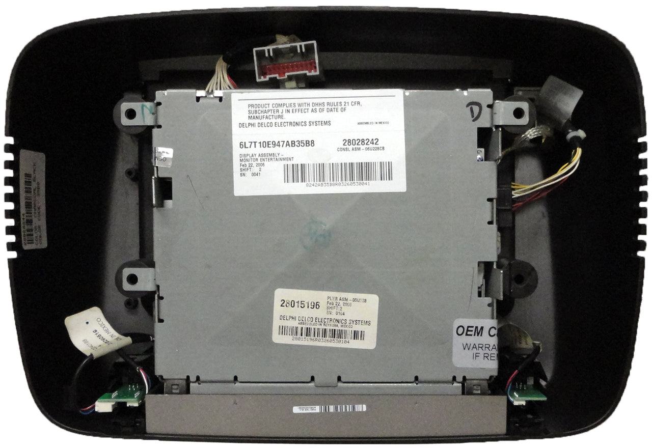 03 04 05 06 07 Lincoln Navigator Ford Expedition DVD Player Screen Rear Entertainment BLACK