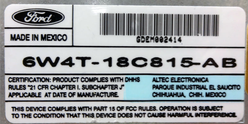 2006 06 Lincoln LS Radio 6 DISC CD Player 6W4T-18C815-AA Fo181