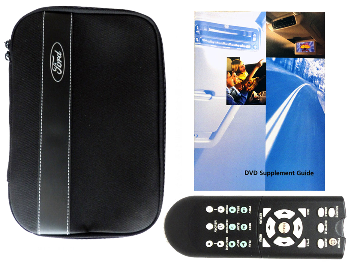 NEW OEM FORD Expedition Edge Explorer F150 Truck LINCOLN Navigator Aviator MERCURY Mountaineer Monterey DVD Remote Storage Bag Manual Supplement Guide 2003 2004 2005 2006 2007 2008 2009 2010 2011