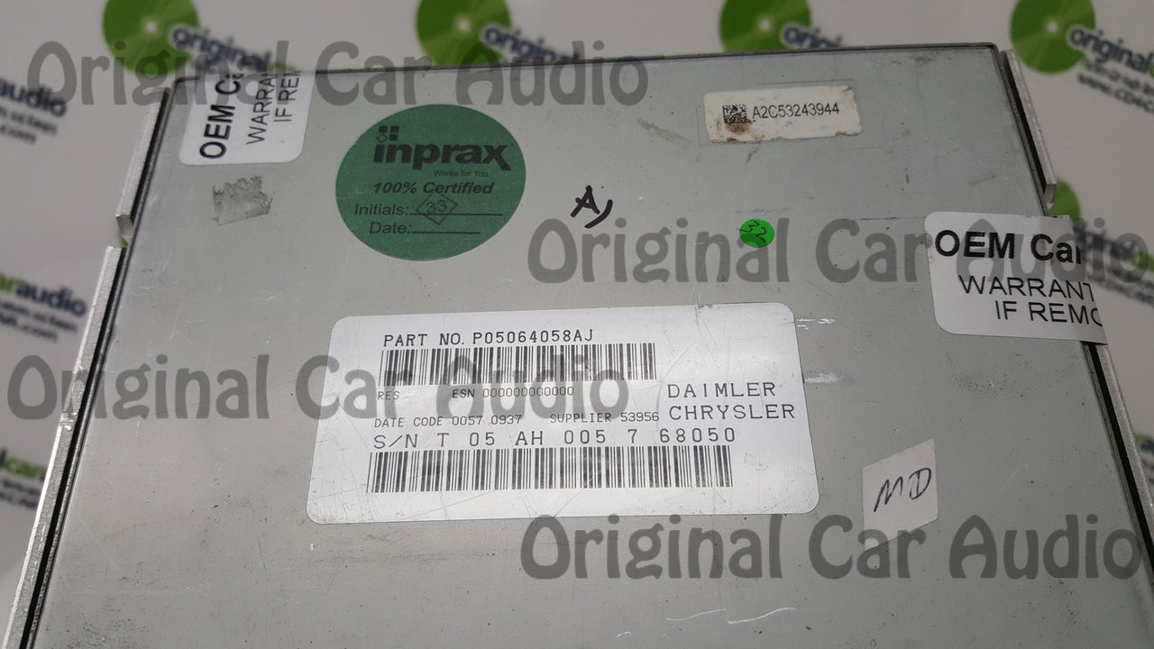 2007 - 2013 DODGE CHRYSLER JEEP OEM AM FM Radio MP3 WMA Single CD Player AUX Auxiliary Receiver RES