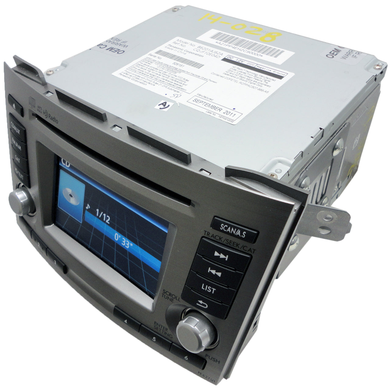 12 13 Subaru Legacy HD Radio Sat MP3 CD Player PE627U1 PE669U1
