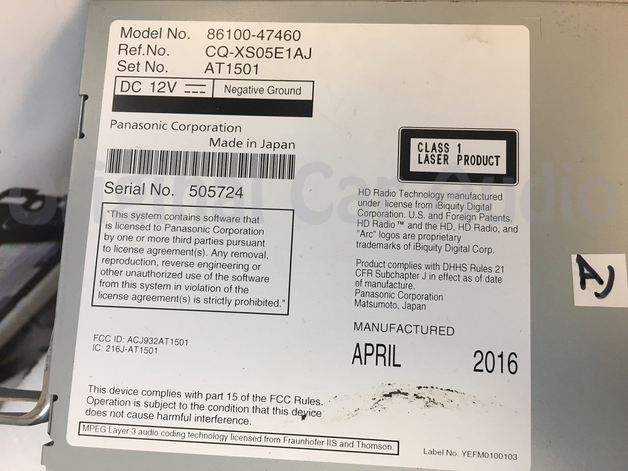NEW 2015 2016 Toyota Prius OEM JBL Entune Navigation GPS HD Radio AM FM Media Receiver Gracenote