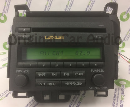 2011 - 2014  Lexus CT200H Hybrid OEM AM FM Single CD Radio 518B0
