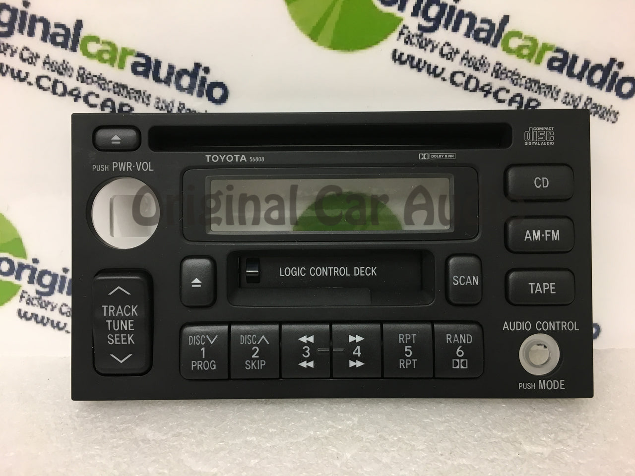 1993 - 1999 Toyota Radio Tape CD Player 56808 86120-35170 FACEPLATE ONLY