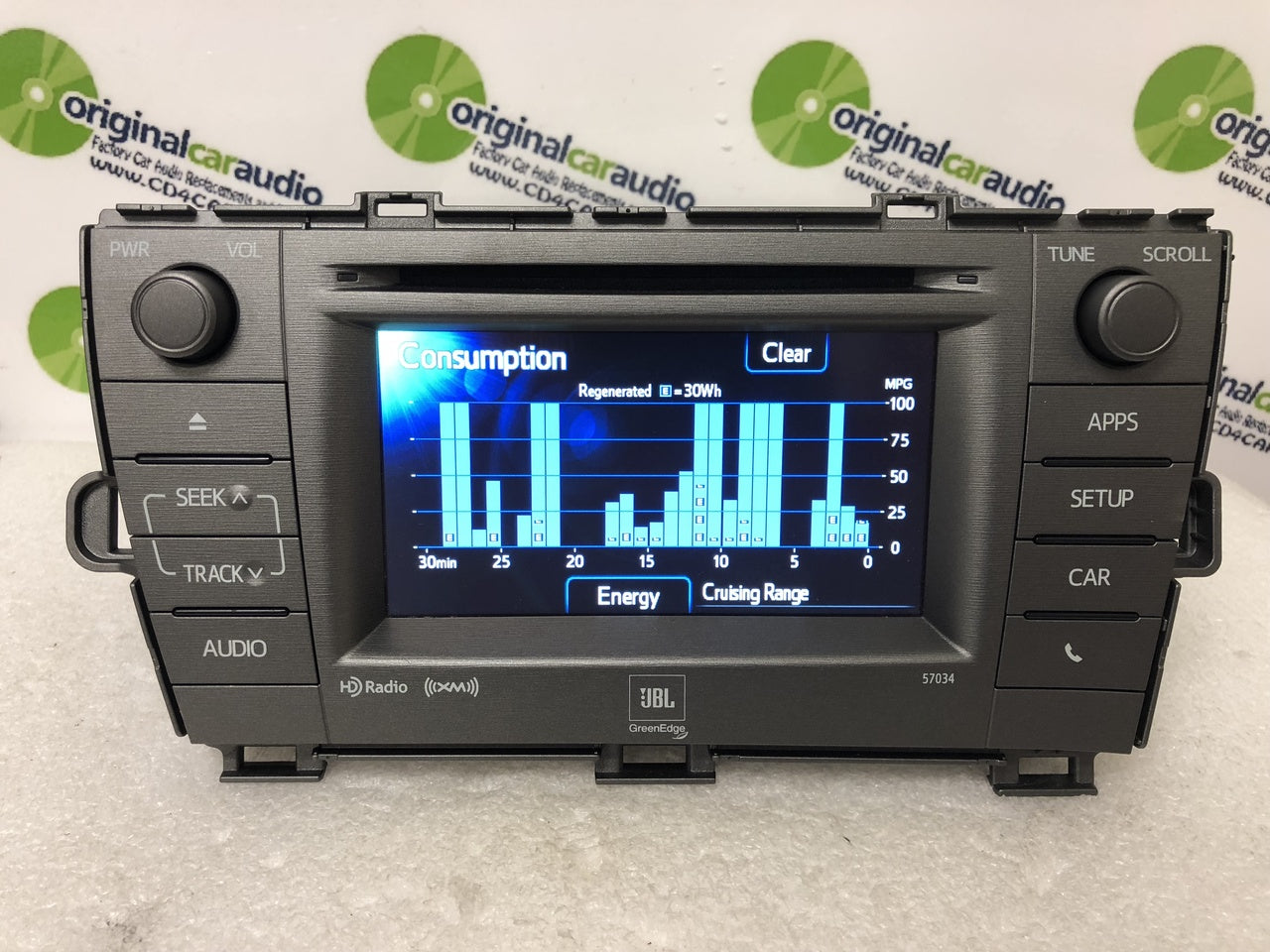 2011 - 2015 Toyota Prius JBL OEM Radio CD Player Green Edge HD radio 57034
