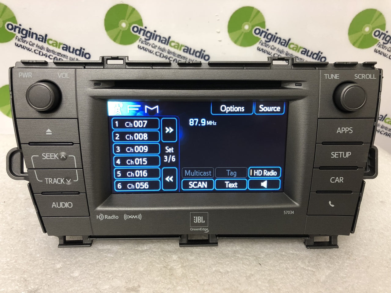 Refurbished 2011 - 2015 Toyota Prius JBL OEM Radio CD Player Green Edge HD radio 57034
