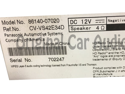 2013 - 2016 Toyota Avalon OEM Entune Touch Screen Navigation AM FM SAT HD Radio 57048