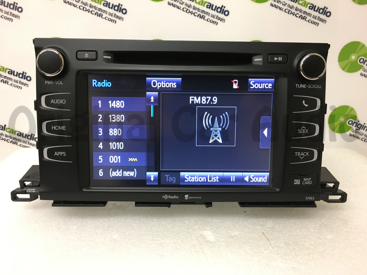 Refurbished 2014 - 2019 Toyota Highlander OEM Gracenote GPS Navigation HD AM FM Radio Receiver Bluetooth CD Player 57063