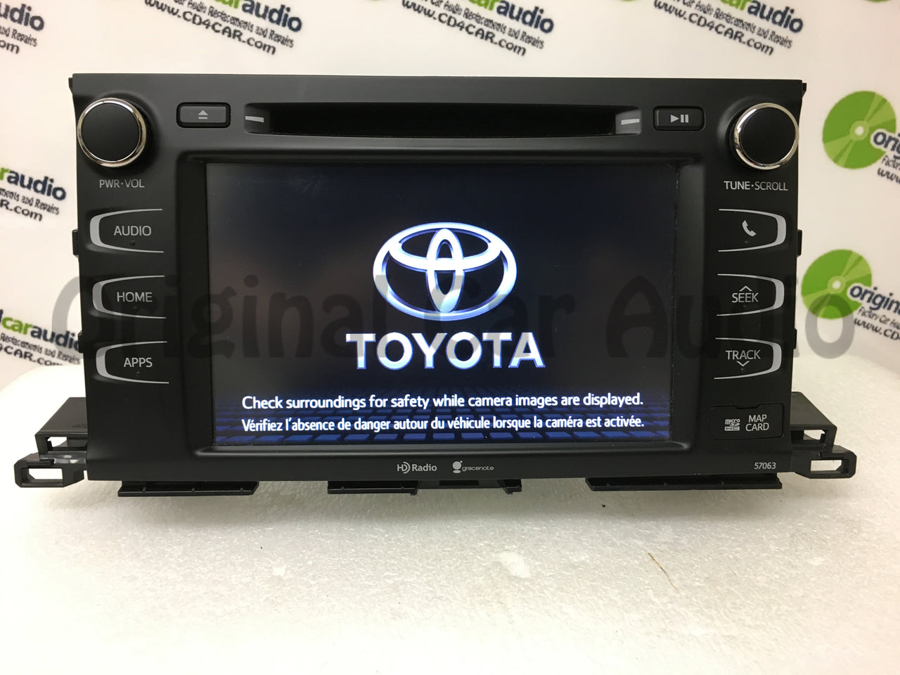 Refurbished 2014 - 2019 Toyota Highlander OEM Gracenote GPS Navigation HD AM FM Radio Receiver Bluetooth CD Player 57063
