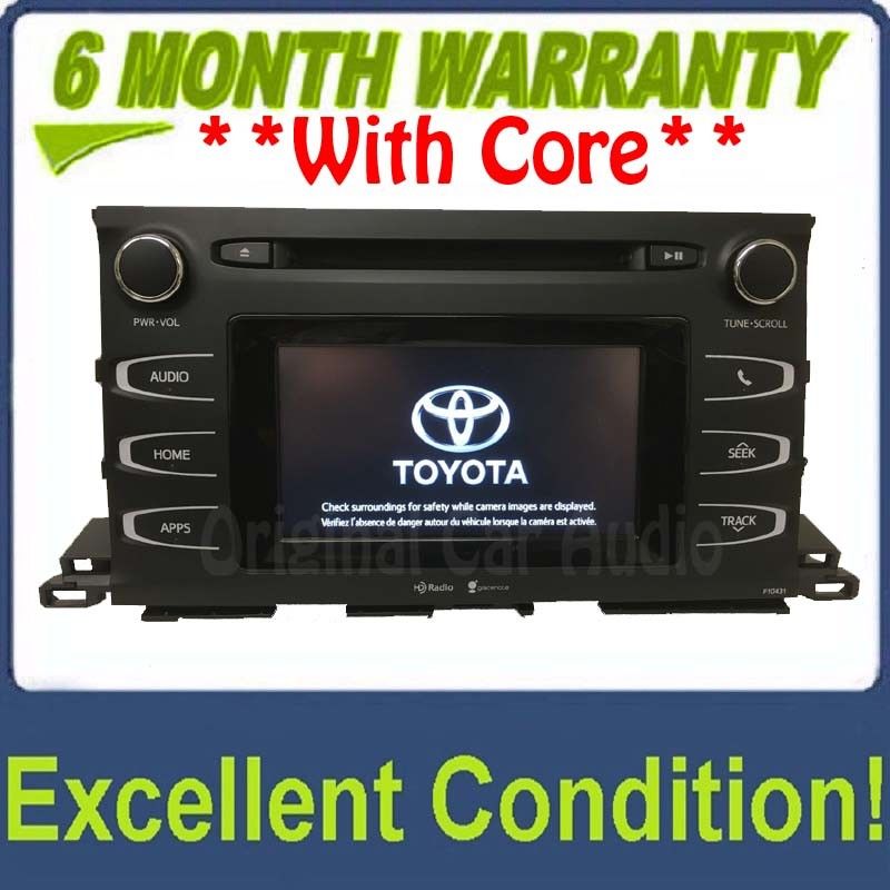 2014 - 2019 Toyota Highlander OEM Bluetooth AM FM SAT HD Radio Gracenote Receiver