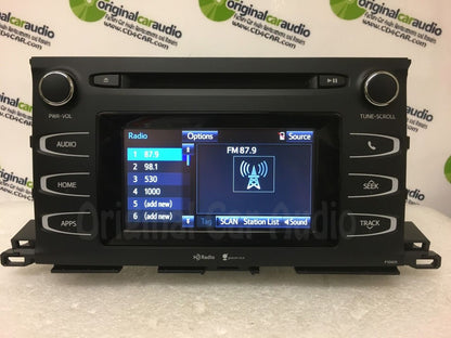 2014 - 2019 Toyota Highlander OEM Bluetooth AM FM SAT HD Radio Gracenote Receiver