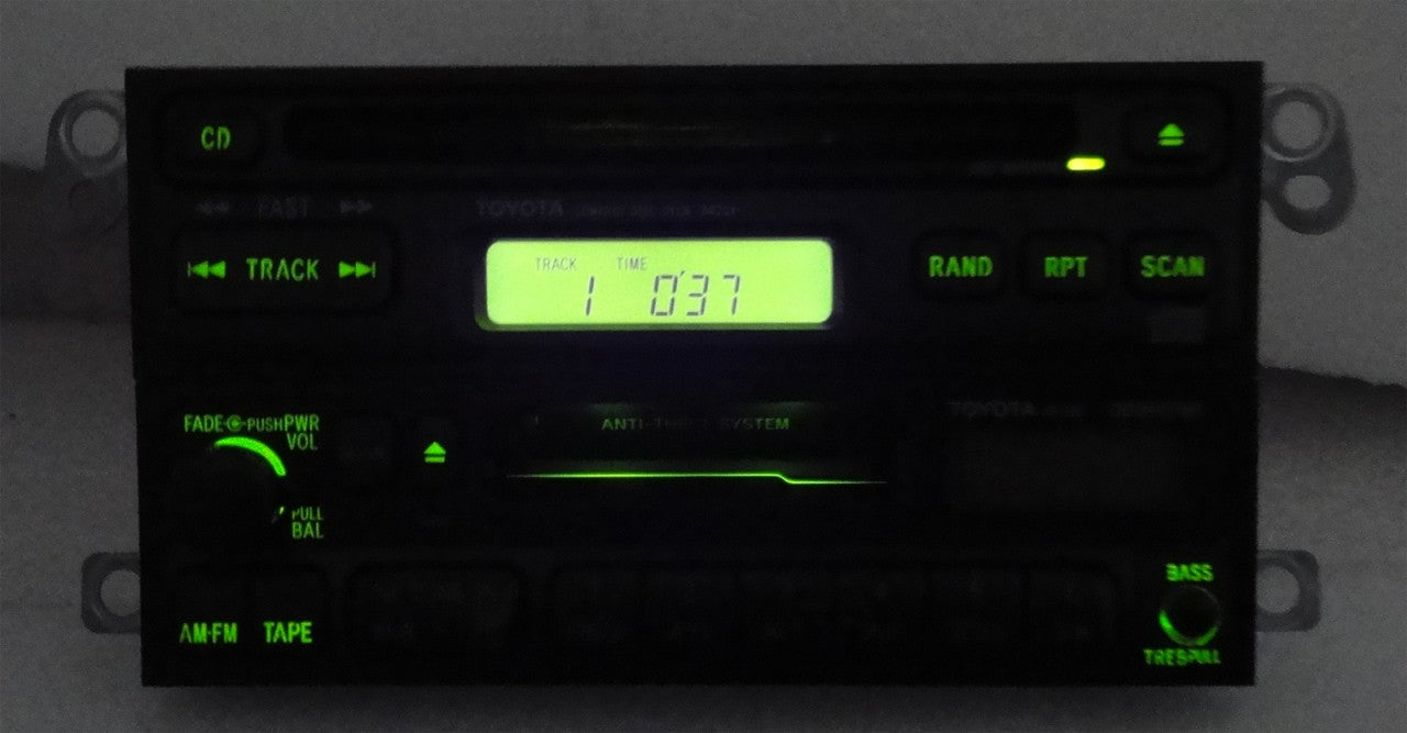 90 91 92 93 94 95 96 97 98 99 Toyota Celica 4Runner Camry Radio Tape Disc CD Player AD1700 34224 1990 1991 1992 1993 1994 1995 1996 1997 1998 1999