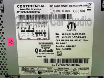 2017 - 2019 Fiat 500 OEM VP2 312 NAFTA SDARS NAV Multi Media SAT XM Radio Receiver