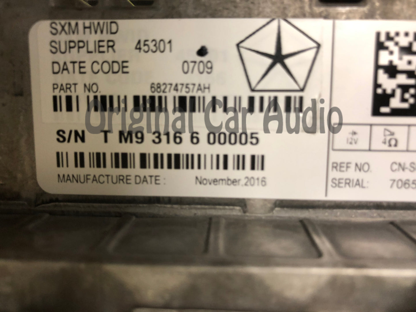 Refurbished 2017 - 2019 Dodge Challenger Charger OEM Uconnect Touch Screen Navigation UAQ Multi Media Radio Receiver