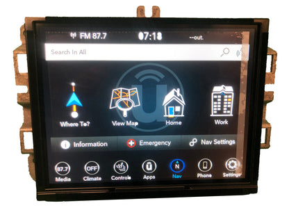 Repair Service 2017 - 2022 Jeep Compass OEM UAQ VP4 Navigation Display Screen Radio Multi Media Receiver