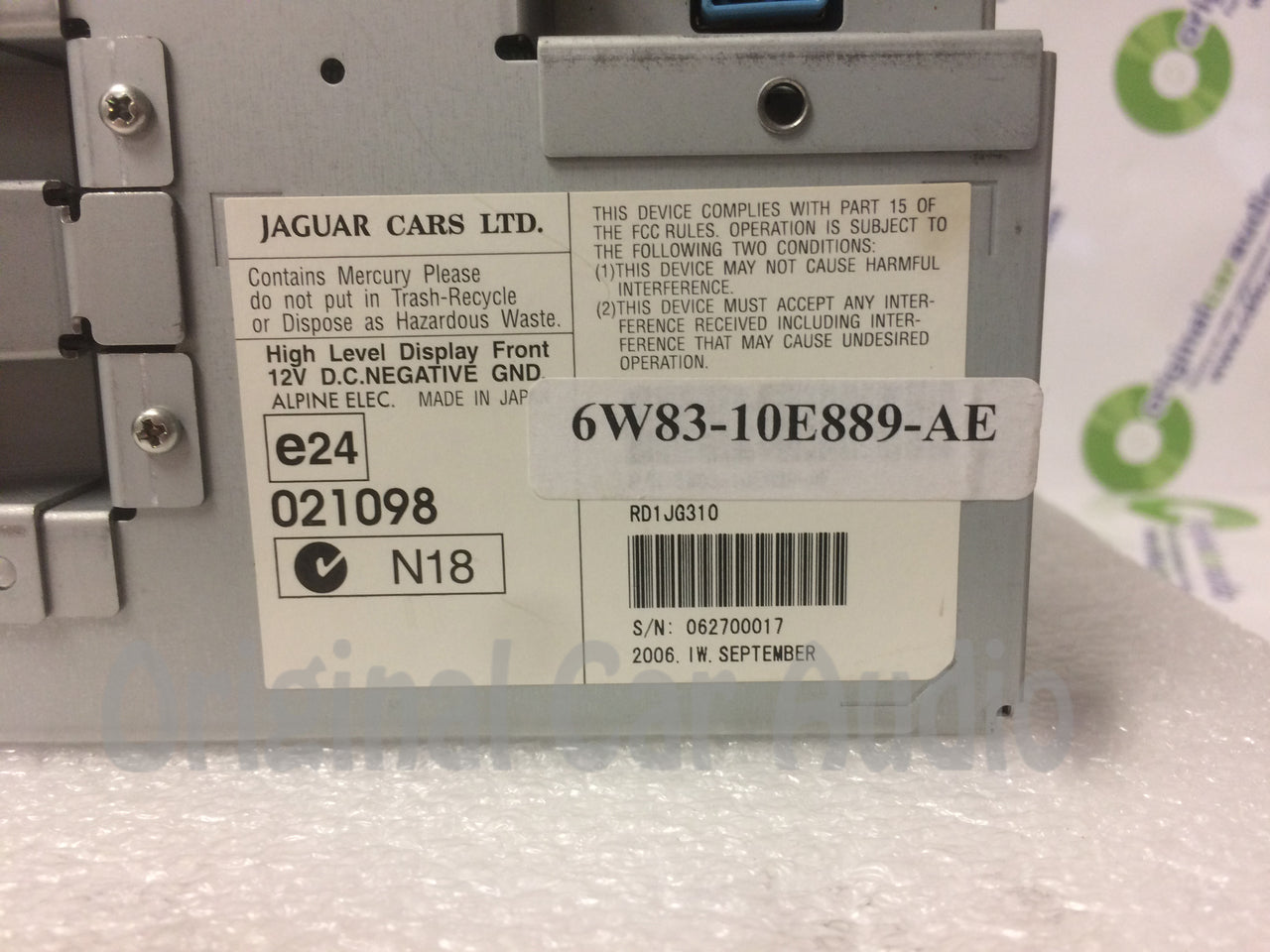2007 - 2009 Jaguar XF XJ XK XKR OEM Navigation Display Screen Monitor