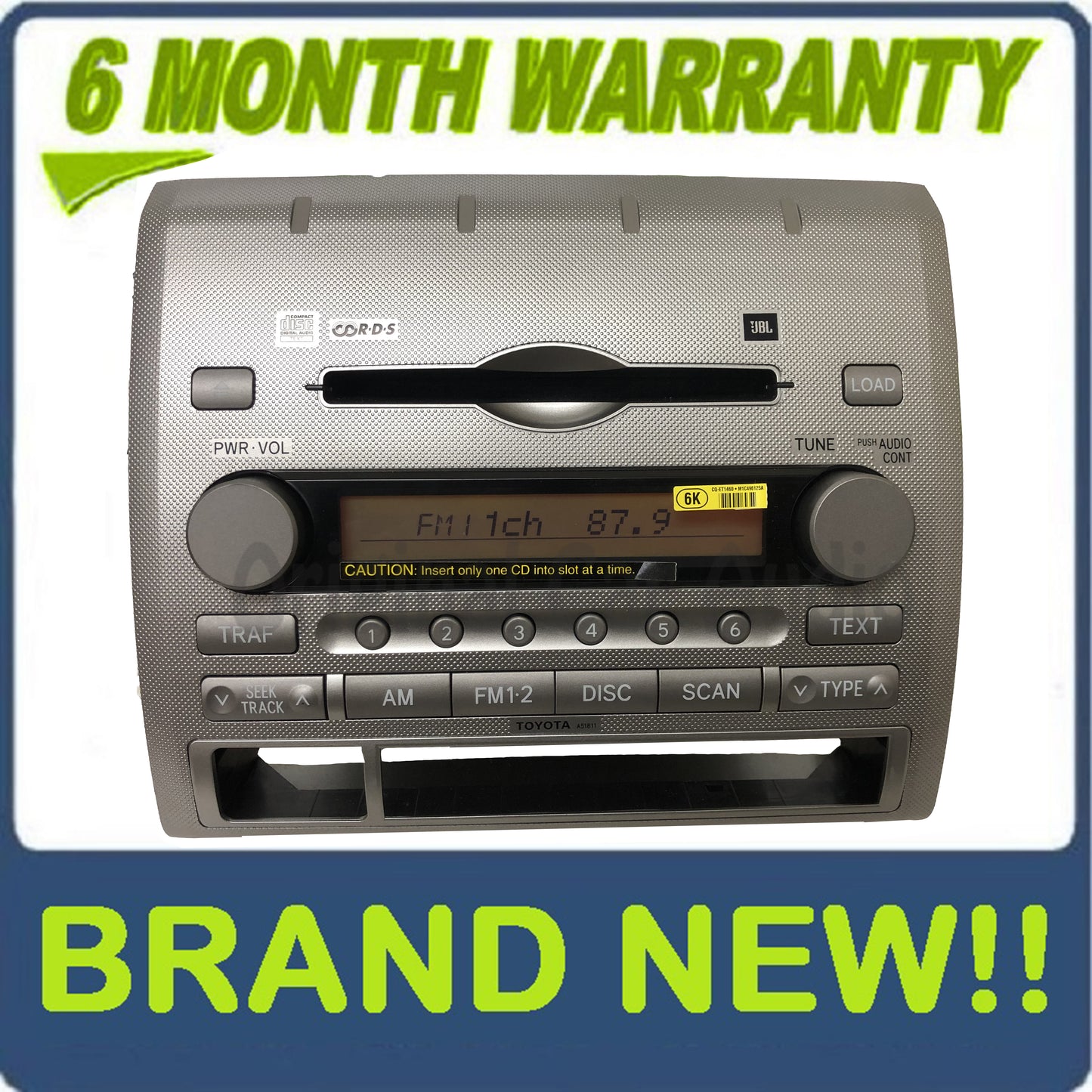 NEW Toyota Tacoma JBL 6 Disc CD Player Radio 2005-2011