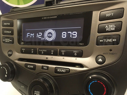 2003 - 2007 Honda Accord Radio AUX and 6  CD Changer LX EX 7BC1  39175-SDA-A120-M2