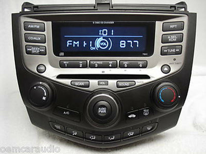 Reman 2003 - 2007 HONDA Accord OEM 6 CD Changer AM FM Radio Receiver 7BX1