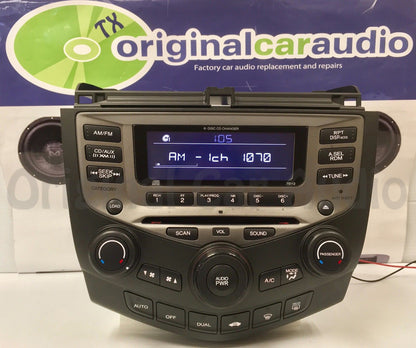 2003 - 2007 Honda Accord Radio and 6 CD Changer Coupe 7BY2 39175-SDN-L110